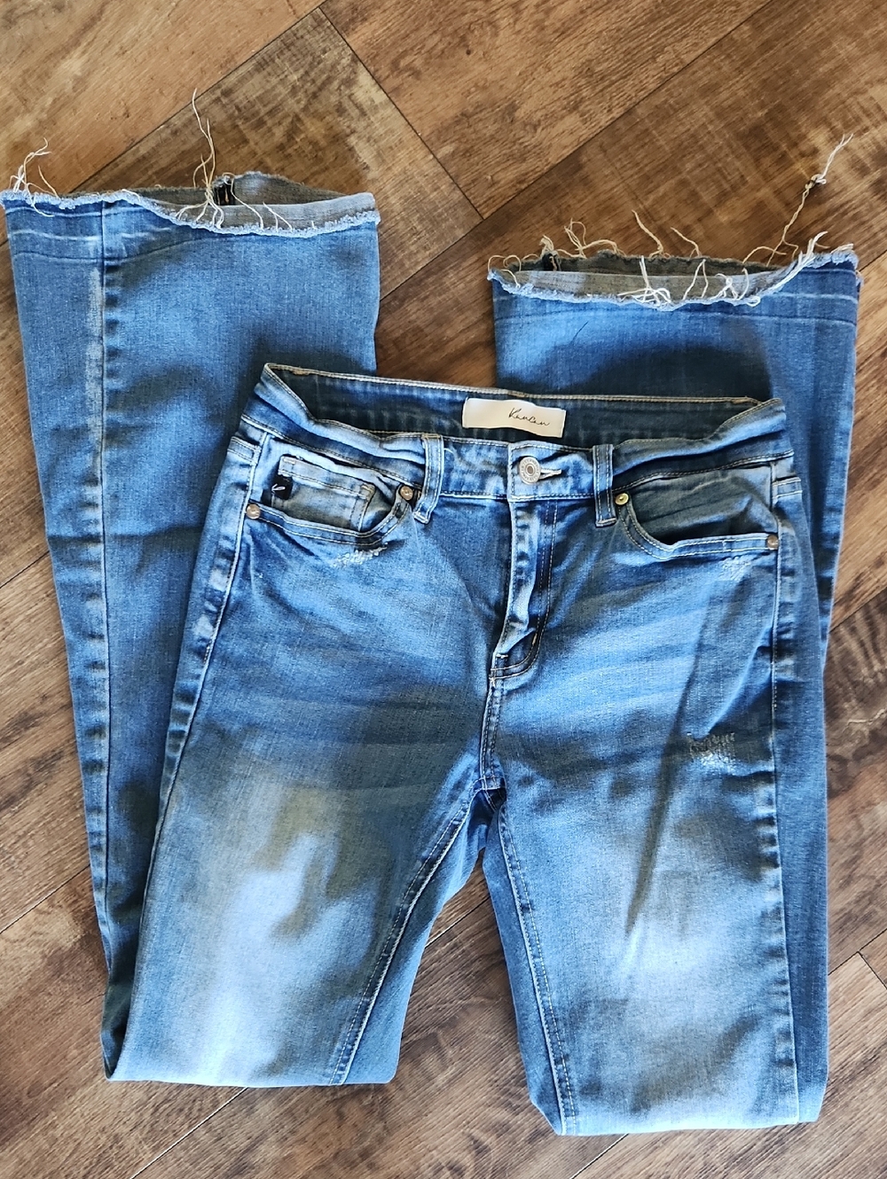 KanCan Light Blue Frayed Hem Jeans